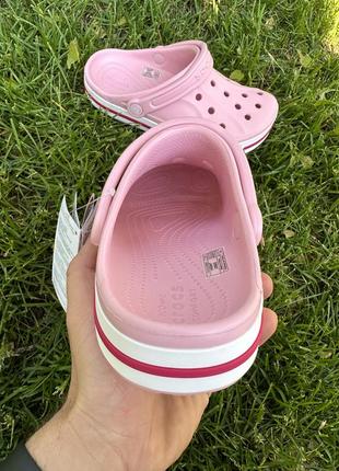 Женские кроксы баябенд crocs bayaband розового цвета3 фото