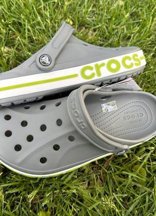 Мужские кроксы баябенд crocs bayaband grey серого цвета2 фото