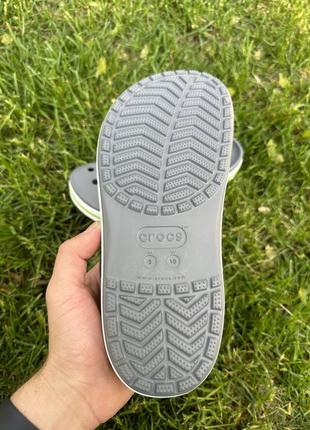 Мужские кроксы баябенд crocs bayaband grey серого цвета4 фото