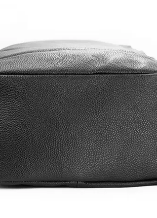 Мужской кожаный рюкзак городской ранец сумка из натуральной кожи черный5 фото
