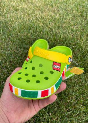 Дитячі crocs lego крокси лего салатові