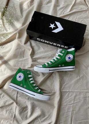 Кеди converse зеленого кольору сезон весна-осінь2 фото