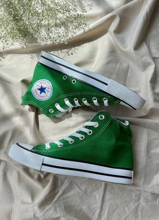 Кеди converse зеленого кольору сезон весна-осінь9 фото