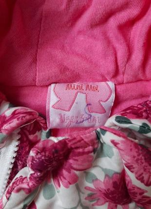 Зимовий комбінезон дитячий демі-конверт для немовлят 3-6 міс mini moi рожевий колір у коляску спальник4 фото