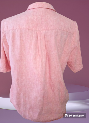 Женская блуза рубашка майка топ футболка классика повседневный летний лен меланж однотонная актуальная стильная базовая новая недорогоя2 фото