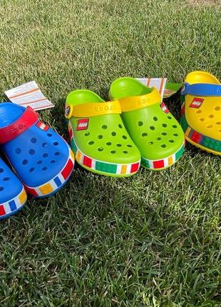 Детские crocs lego blue кроксы лего синие