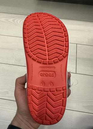 Crocs crocband red сабо кроксы красного цвета2 фото