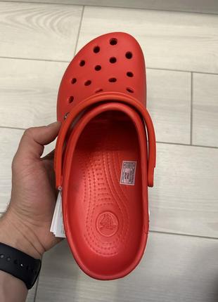 Crocs crocband red сабо кроксы красного цвета3 фото