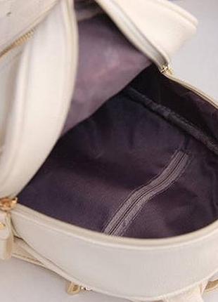 Женский городской рюкзак с брелоком мини рюкзачок, набор 2 в 1 рюкзачок + ключница кошелек розовый7 фото