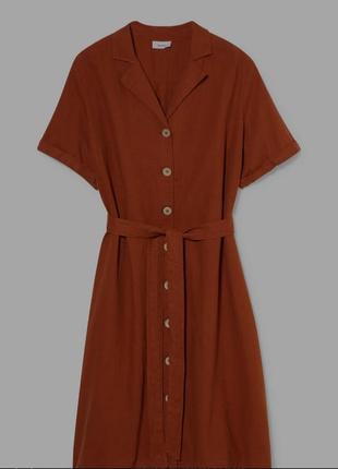 Модное платье -рубашка, лен,размер 60-641 фото