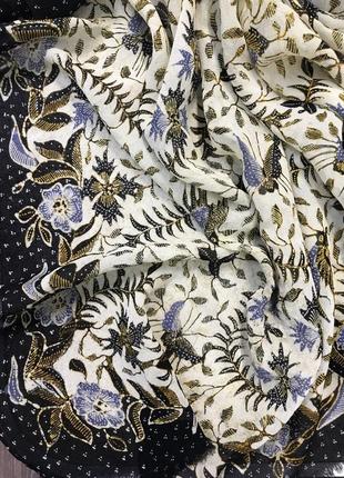 Большой красивый платок-палантин из шифонового шелка4 фото