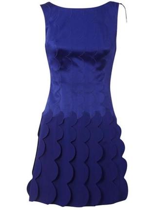 Синя сукня шовкове плаття міні karen millen брендовых платье нарядное платье мини короткое платье электрик1 фото
