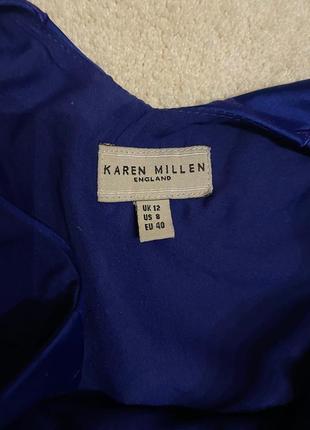 Синя сукня шовкове плаття міні karen millen брендовых платье нарядное платье мини короткое платье электрик4 фото