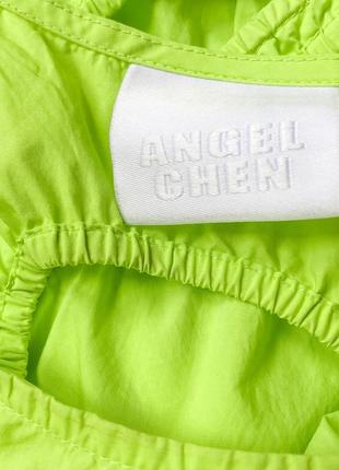 Новое роскошное брендовое платье angel chen модного ультра лаймового цвета потрясающего фасона6 фото