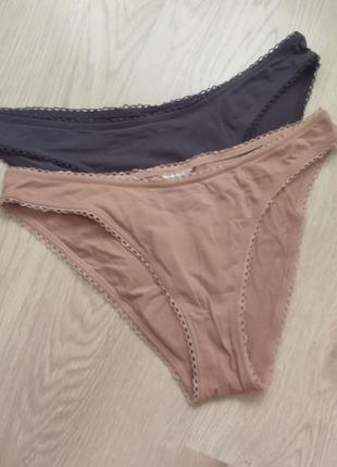 Трусики базовые трусы коттоновые h&m m l 10 12 40 42