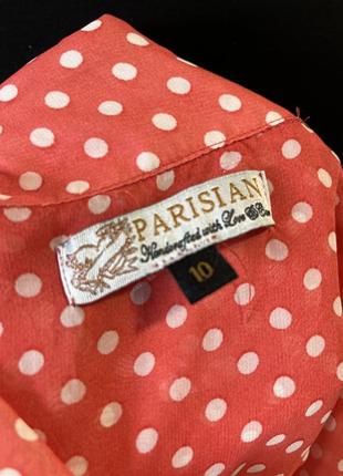 🔥 розпродаж 🔥червона прозора блуза в горошок parisian6 фото