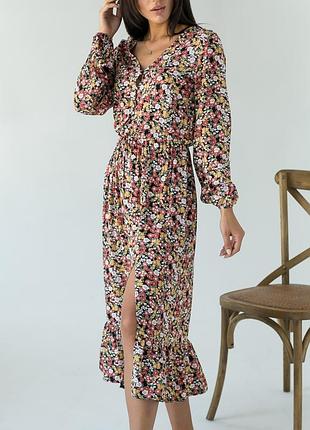 Нова сукня міді в квітковий принт