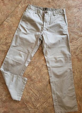 Штани чоловічі 32 33 джинси класика прямі світлі слонова кістка беж сірі білі