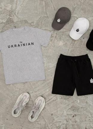 Украина 🇺🇦 шорты + футболка! базовый, спортивный костюм, патриотический комплект герб трезуб, лето