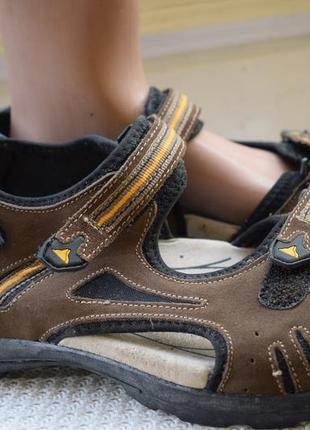 Замшевые босоножки сандали сандалии на липучках everest р.  43 28,6 см6 фото