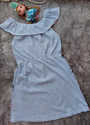 Хлопковое платье сарафан с бабочками h&m 2-4 года 98/104см2 фото