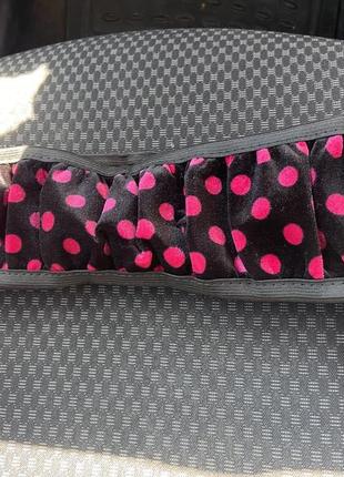 Оплетка чехол на руль новый малиновый3 фото