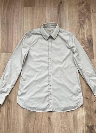 Сорочка burberry solid beige shirt1 фото