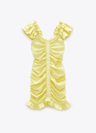 Плаття міні жовте zara сукня лимонна1 фото