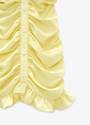 Плаття міні жовте zara сукня лимонна2 фото