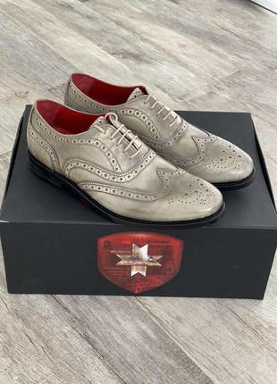 Кожаные мужские туфли броги дерби wellensteyn🇩🇪 40 41 42 размер