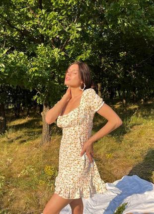 Платье на спинке резинка муслин 2