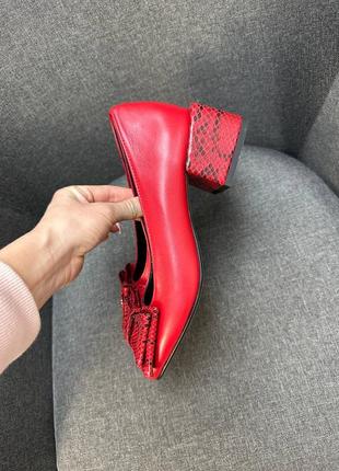 Красные кожаные туфли с бантиком много цветов3 фото