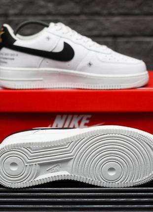 Чоловічі кросівки nike air force 1 low white black 445 фото