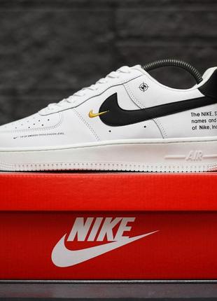 Чоловічі кросівки nike air force 1 low white black 442 фото