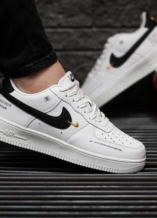 Чоловічі кросівки nike air force 1 low white black 448 фото