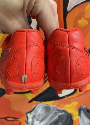 Nike бутсы 30 размер детские красные кожаные футбольные оригинал6 фото