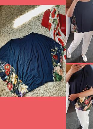 Стильная блуза оверсайз в цветочный принт, desigual,  p. m-xxxl