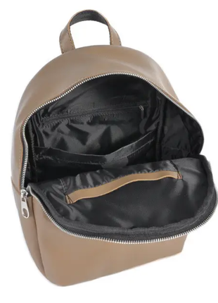 Женский стильний великий якісний фабричний рюкзак, школа, інститут мокко (№691)5 фото