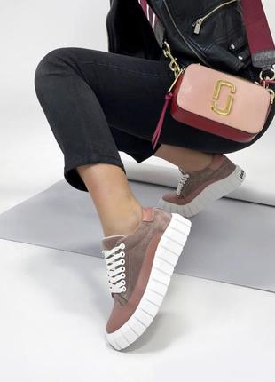 37 розмір. кеди з натуральної замші на високій  підошві