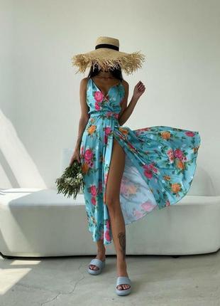 Летнее платье миди,летное женское платье мины