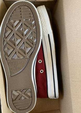 Кеди converse chuck taylor all star m9691с burgundy10 фото