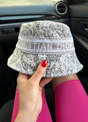 Панама літня christian dior light grey4 фото