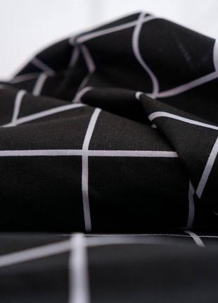 Постільна білизна бязь, колір чорний квадрат🔥