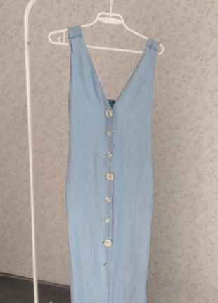 Сарафан из легкого джинса длинный2 фото