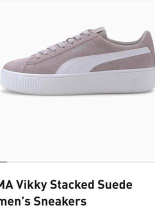 Кроссовки кеды puma vikky stacked suede