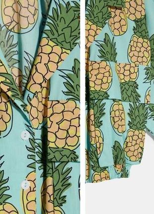 Zara pineapple print crop top кроп топ в стиле оверсайз из новых коллекций /473/8 фото