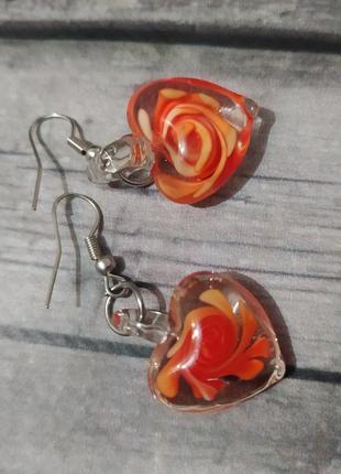 Серьги стекла