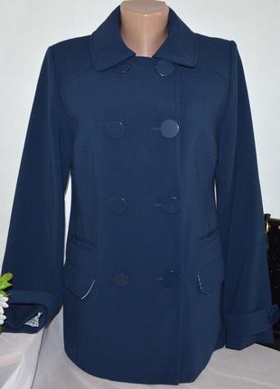 Брендовое синее тонкое легкое демисезонное пальто тренч полупальто new look2 фото