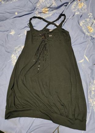 Платье мини стрейч черного цвета1 фото