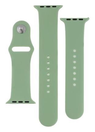 Ремешок для apple watch band silicone two-piece 42/44/45/49 mm цвет 01, mint